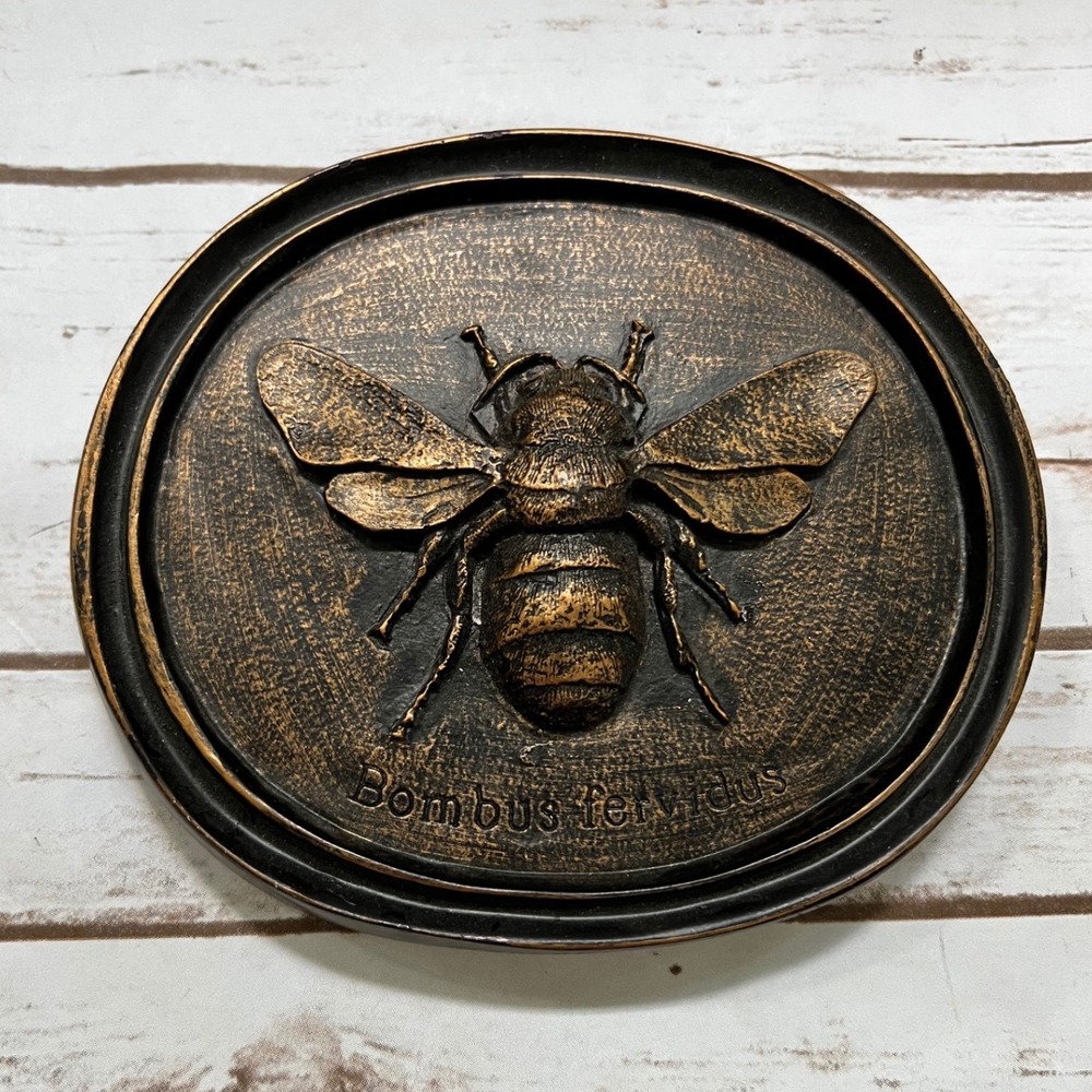 Bronze Bumblebee Bombus Fervidus Wall Plaque by House Parts Inc 8x6.5 Oval 8in